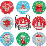 Kerst Onderzetters Diamond Painting Planet