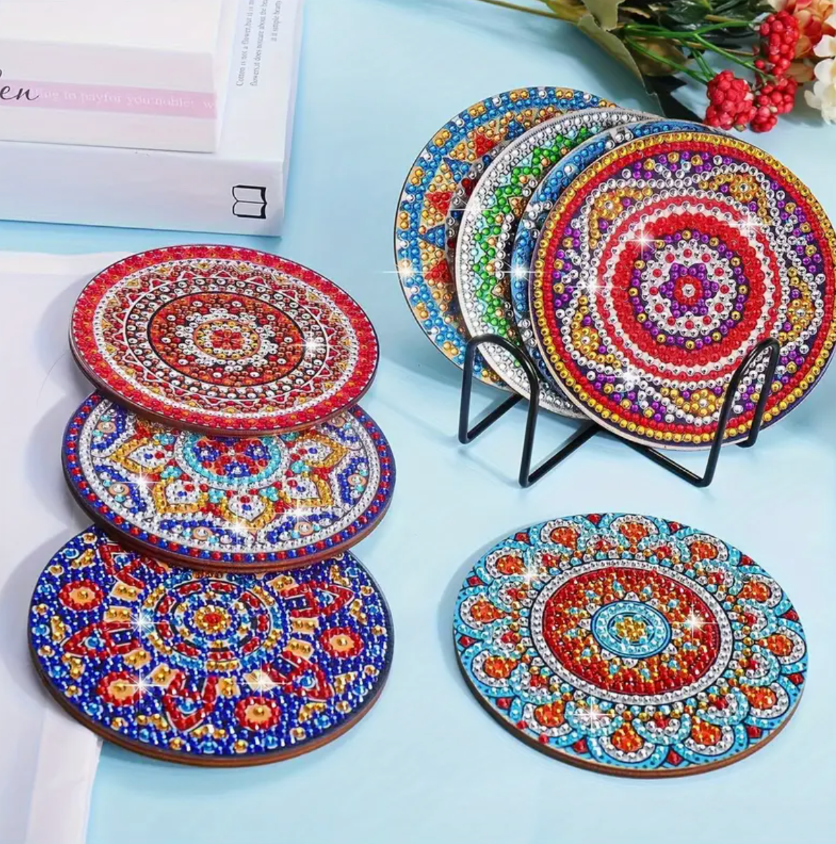 Mandala onderzetters (Morgen in huis) Diamond Painting Planet