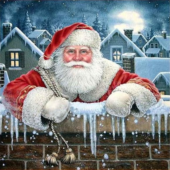 Kerstman Diamond Painting Planet