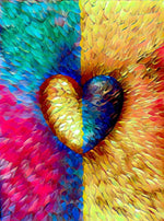 Kleurrijk hart Diamond Painting Planet