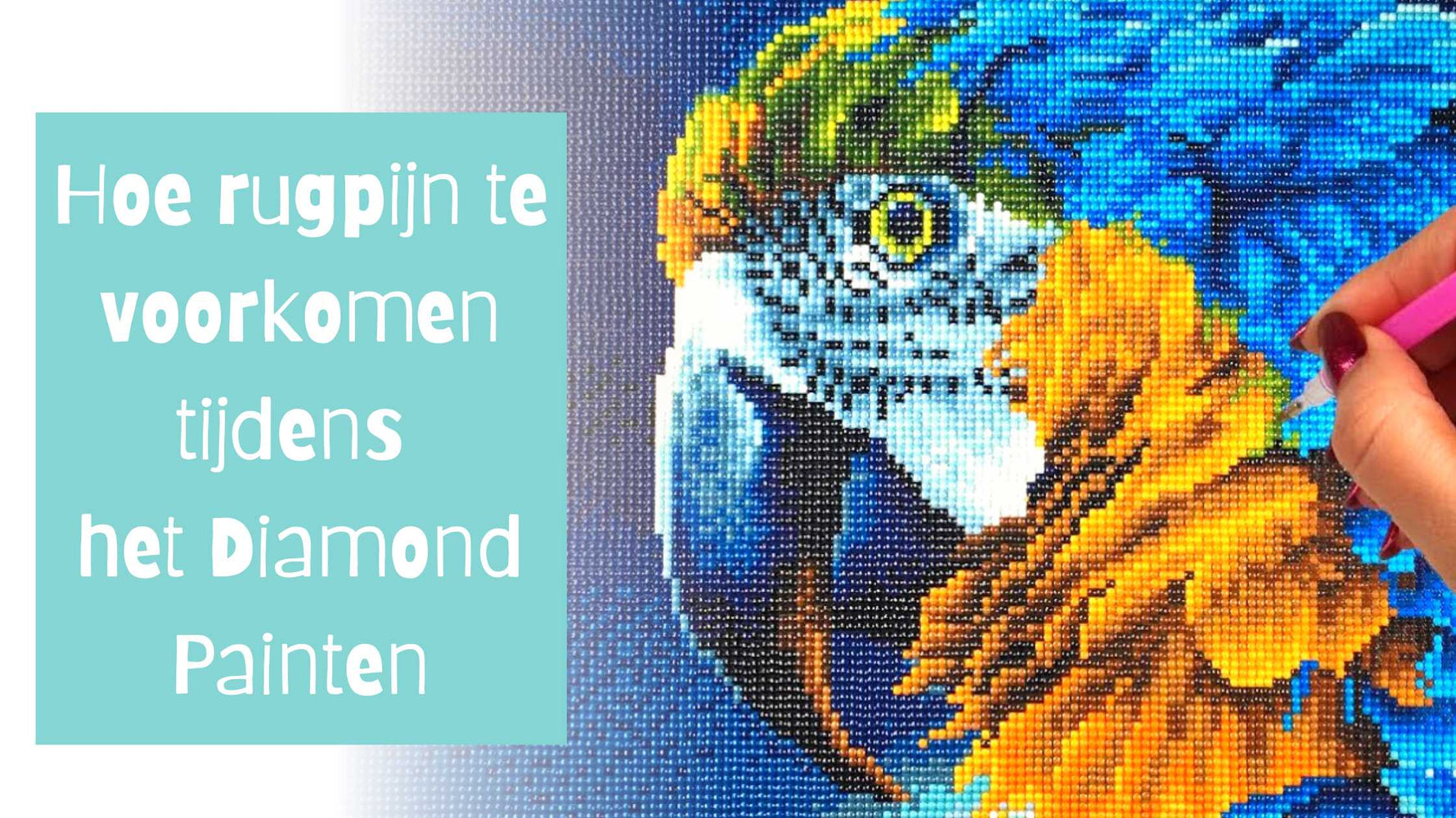 Hoe rugpijn te voorkomen tijdens het Diamond Painten Diamond Painting Planet