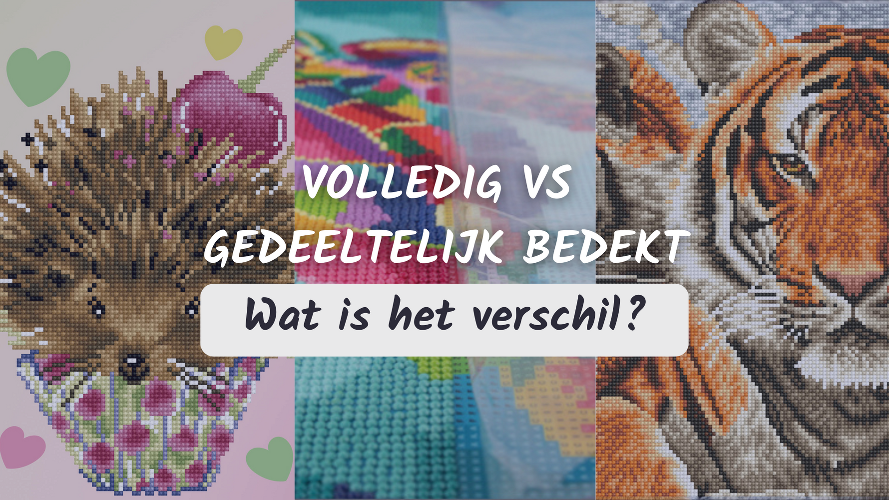 Volledig versus gedeeltelijk bedekt - wat is het verschil? Diamond Painting Planet