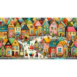 Kleurrijk Dorpje 35cm x 65 cm (Morgen in huis) Diamond Painting Planet