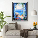 Zeezicht 25x35cm (Morgen in huis) Diamond Painting Planet