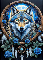Wolf dromenvanger 25x35cm (Morgen in huis) Diamond Painting Planet