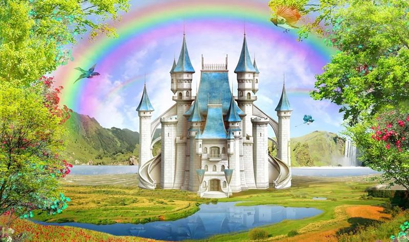 Kasteel van Assepoester  20x30cm (Morgen in huis) Diamond Painting Planet