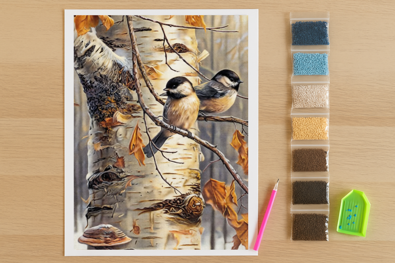 Staartmeesjes Diamond Painting Planet