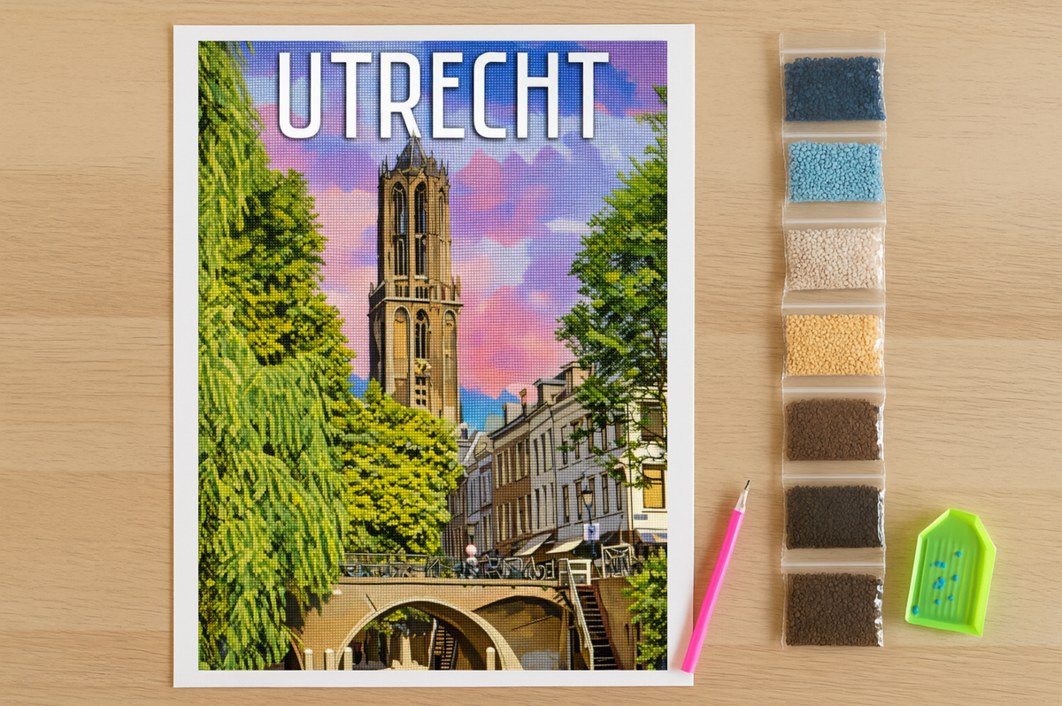 Utrecht met Domtoren Diamond Painting Planet