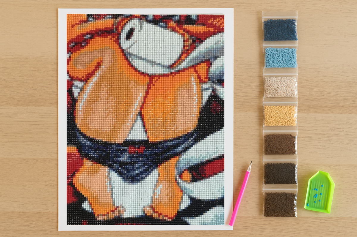 Dikke Dame WC Diamond Painting Planet