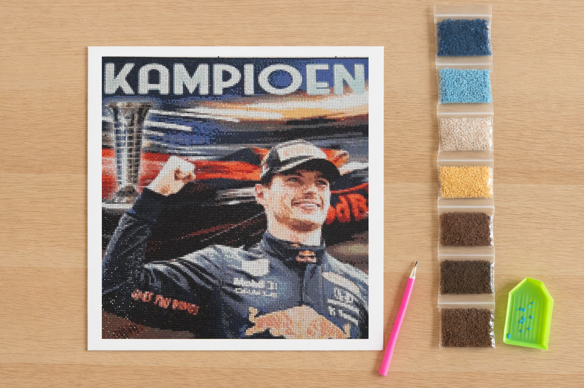 Max Verstappen kampioen Diamond Painting Planet