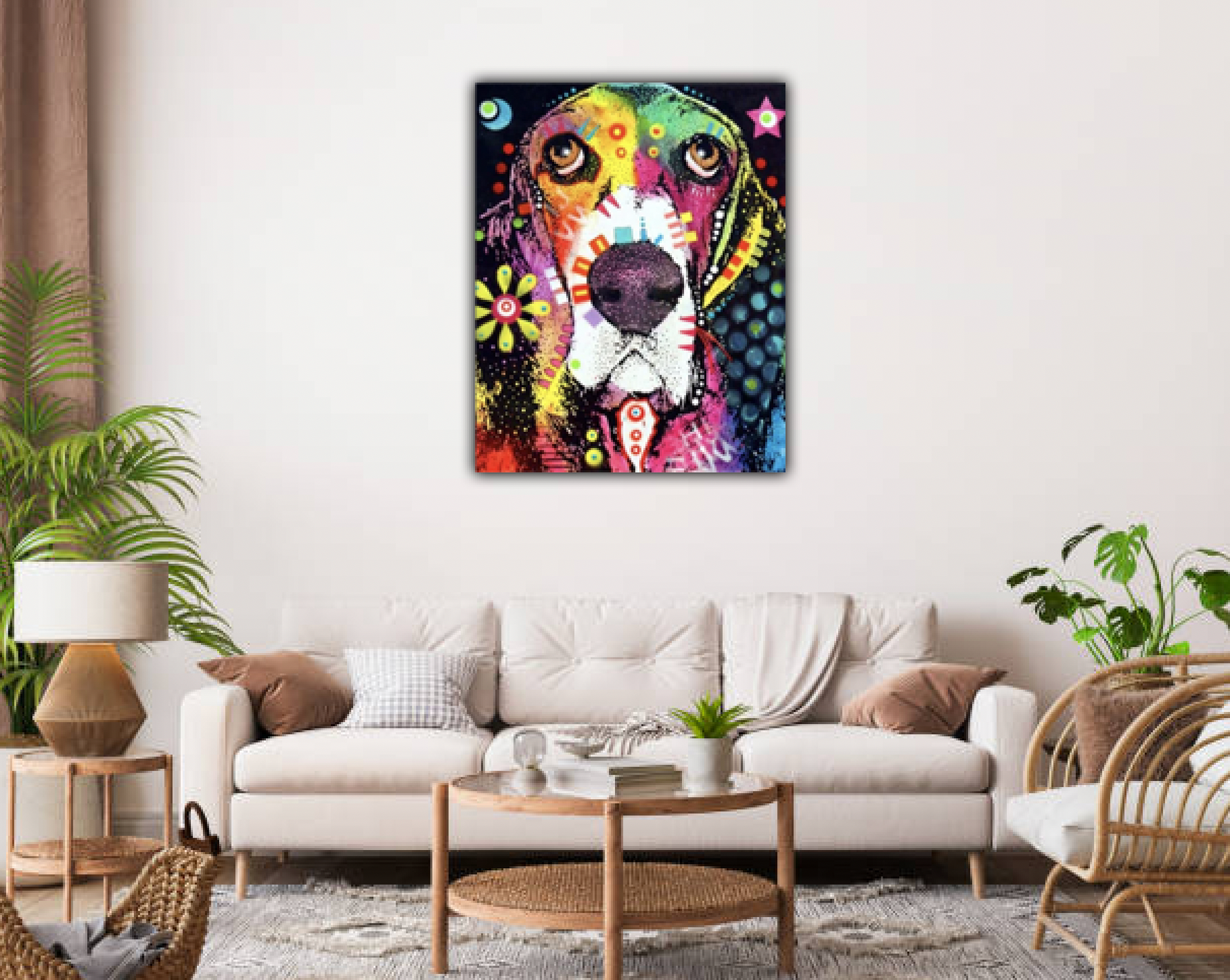 60's Hippie Hond 40x50cm (Morgen in huis) Diamond Painting Planet