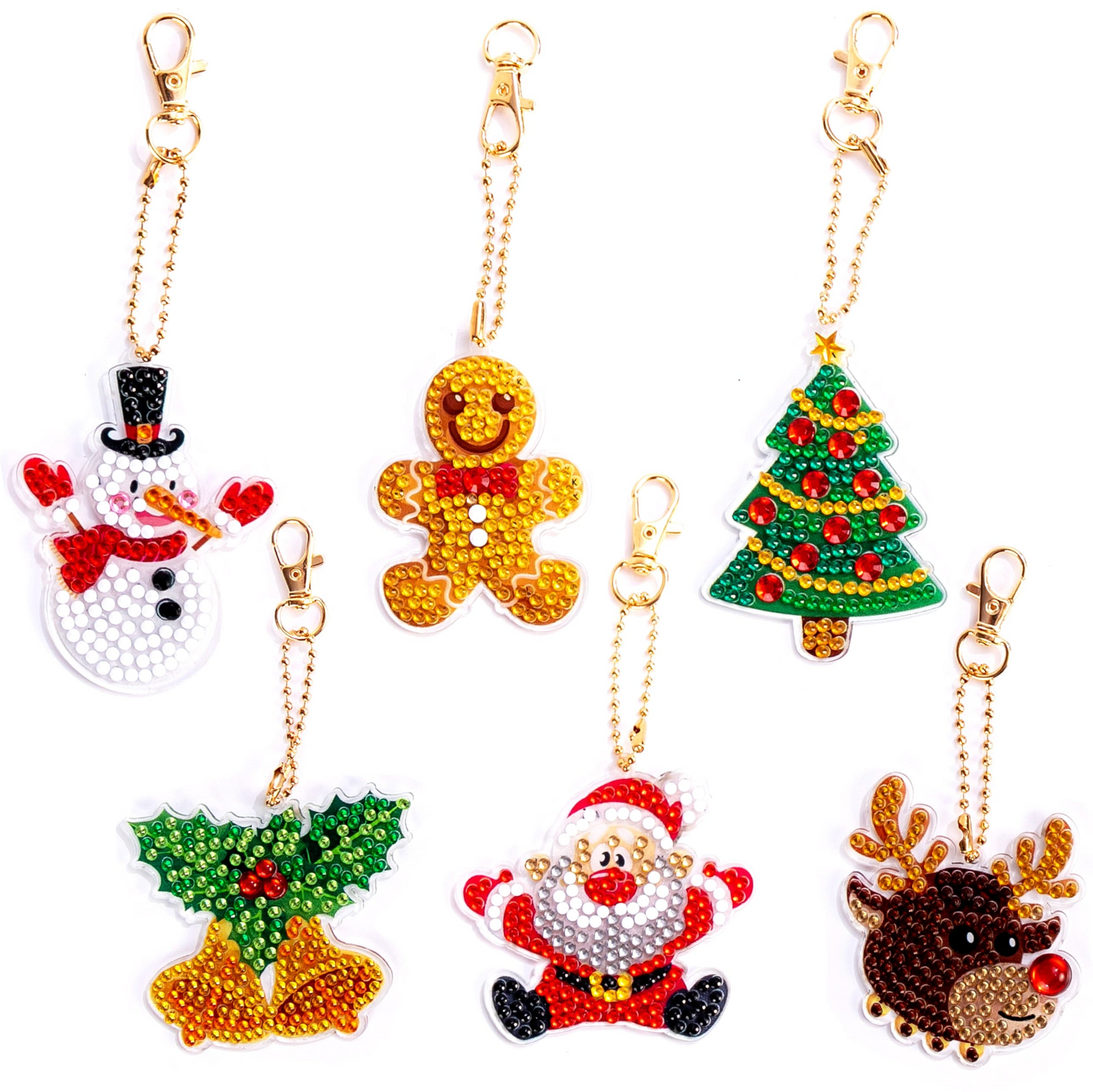 Kerst sleutelhangers Diamond Painting Planet