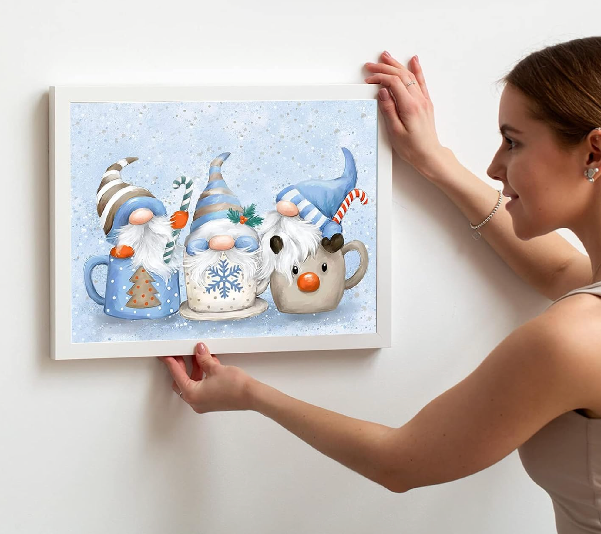Kerstkabouters 25x35cm (Morgen in huis) Diamond Painting Planet