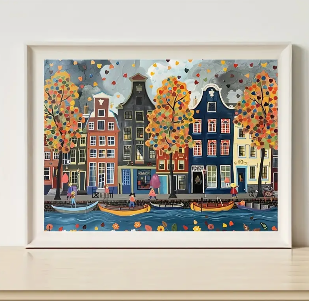 Grachtenhuizen 30x40cm (Morgen in huis) Diamond Painting Planet