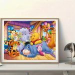 Poeh en vrienden 25x35cm (Morgen in huis) Diamond Painting Planet