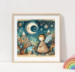 Engel 25x25cm (Morgen in huis) Diamond Painting Planet