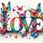 Vlinders van Liefde 15x15cm (Morgen in huis) Diamond Painting Planet