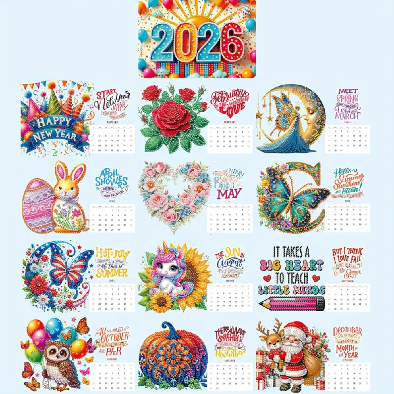 📅✨ Diamond Painting Bureaukalender 2026 ✨📅 Diamond Painting Planet