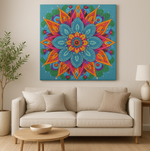 Bloemetjes Mandala 30x30cm (Morgen in huis) Diamond Painting Planet