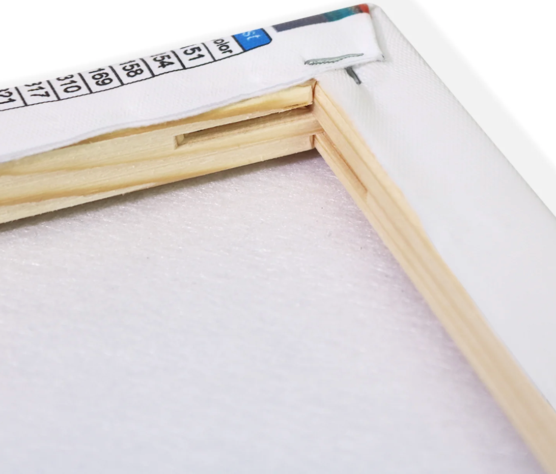 Happy Sneeuwpop - op houten frame (Morgen in huis) Diamond Painting Planet