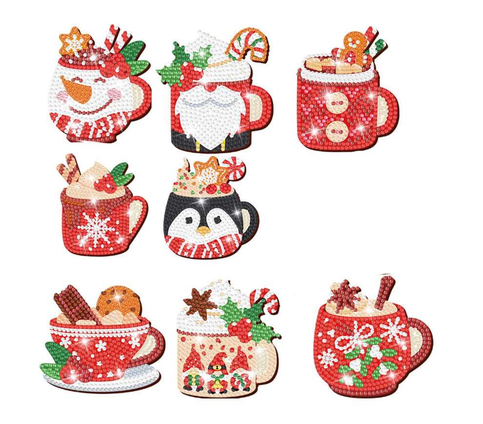 Kerst Onderzetters (Morgen in huis) Diamond Painting Planet