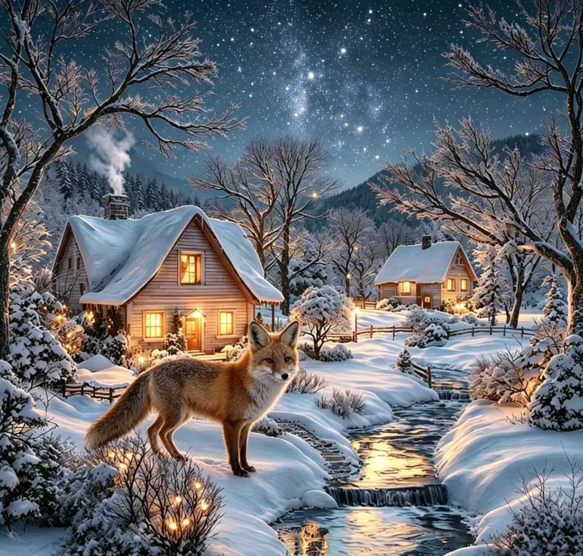 Wintervos onder de Sterrenhemel (Morgen in huis)