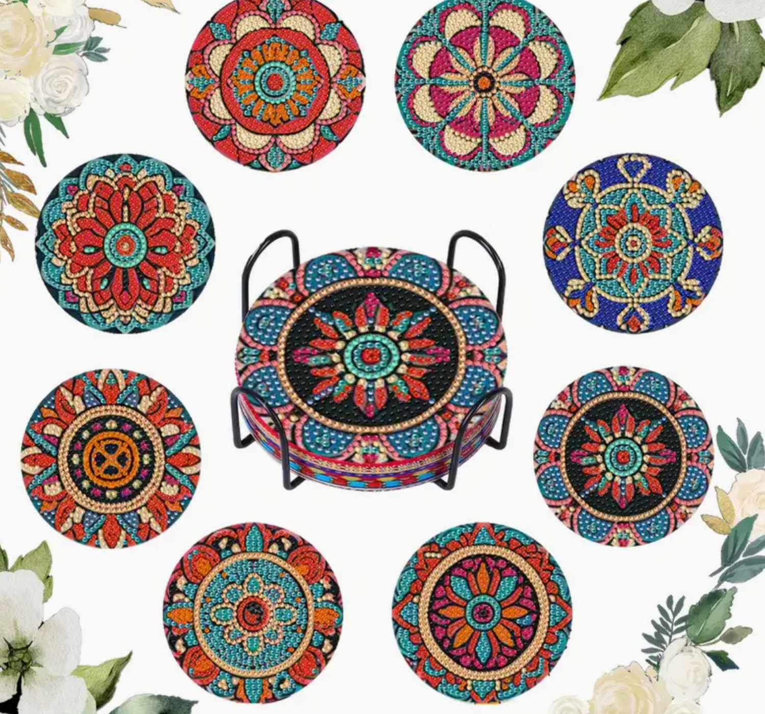 Mandala onderzetters (Morgen in huis) Diamond Painting Planet