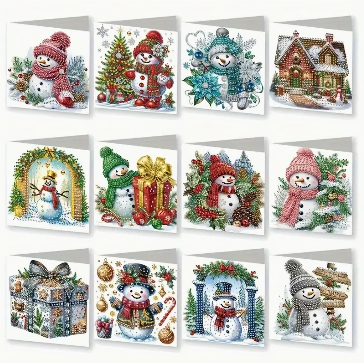 Kerstkaarten (Morgen in huis) Diamond Painting Planet