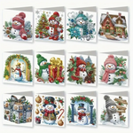 Kerstkaarten (Morgen in huis) Diamond Painting Planet