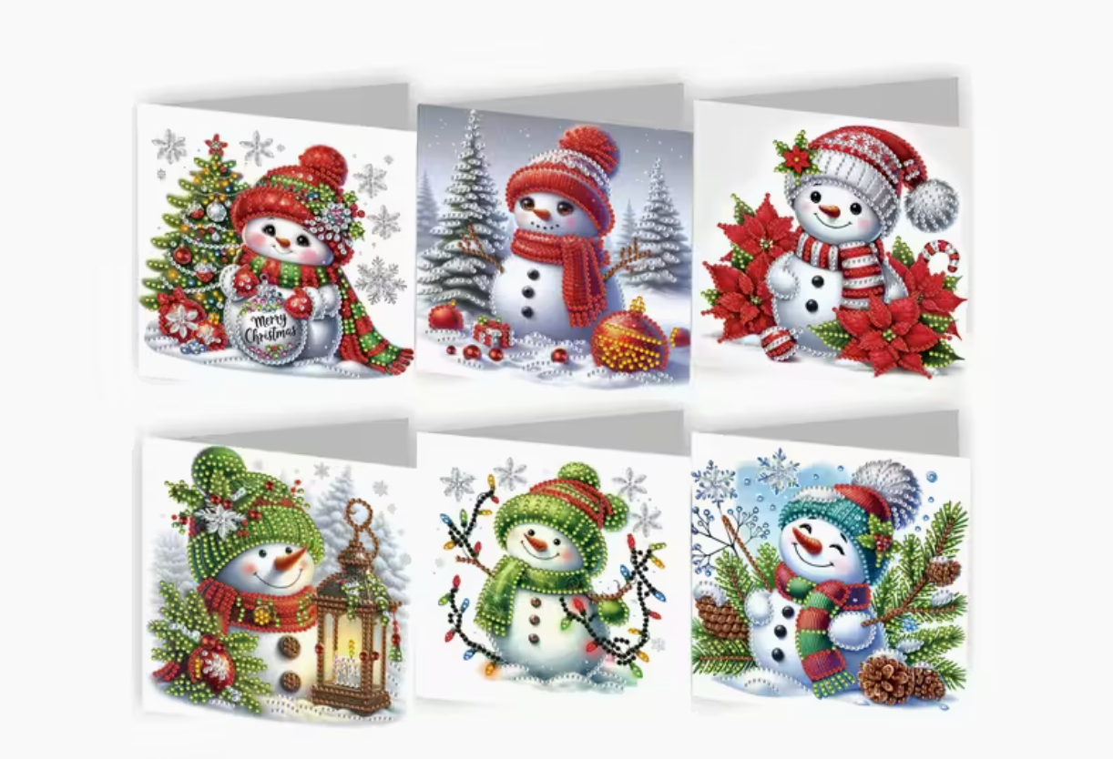 Kerstkaarten (Morgen in huis) Diamond Painting Planet