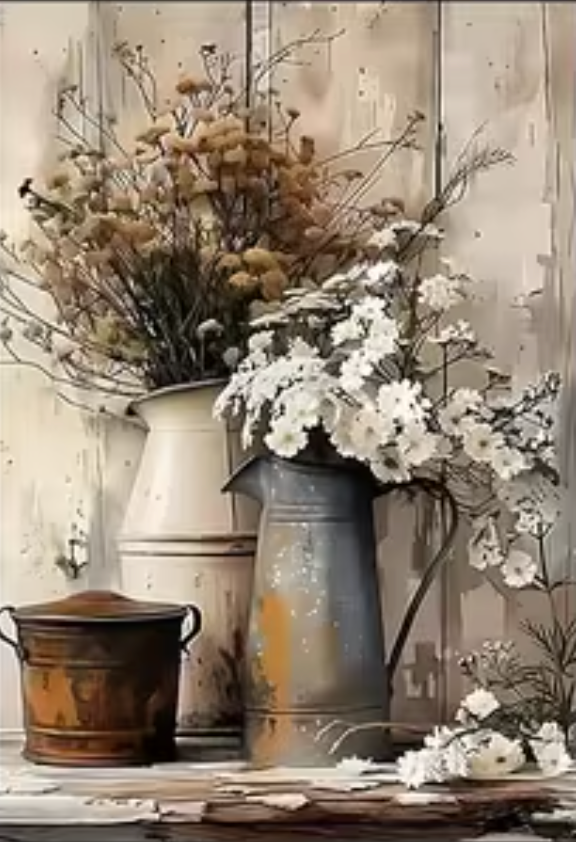 Romantische Bloemenpracht 30x40cm (Morgen in huis) Diamond Painting Planet