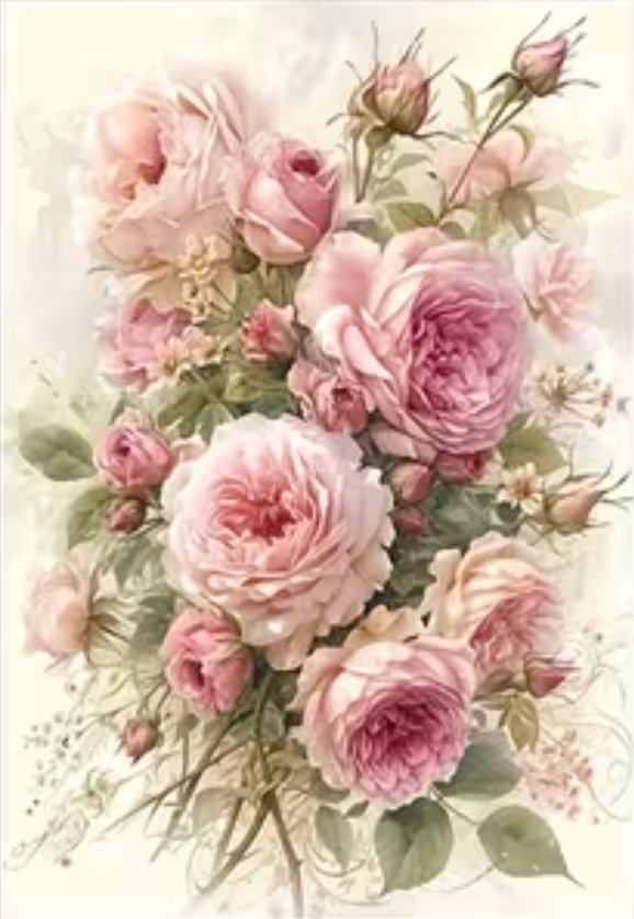 Romantische Bloemenpracht 30x40cm (Morgen in huis) Diamond Painting Planet