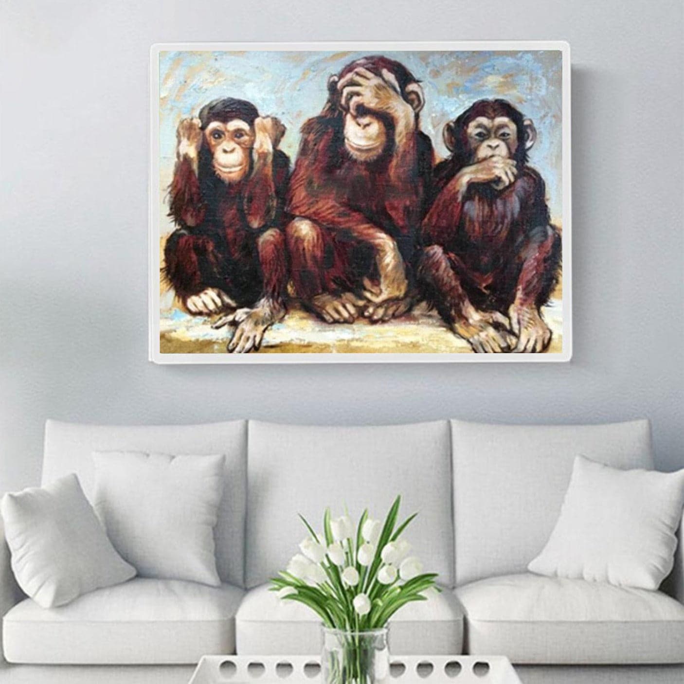 Horen, Zien en Zwijgen (Morgen in huis) Diamond Painting Planet