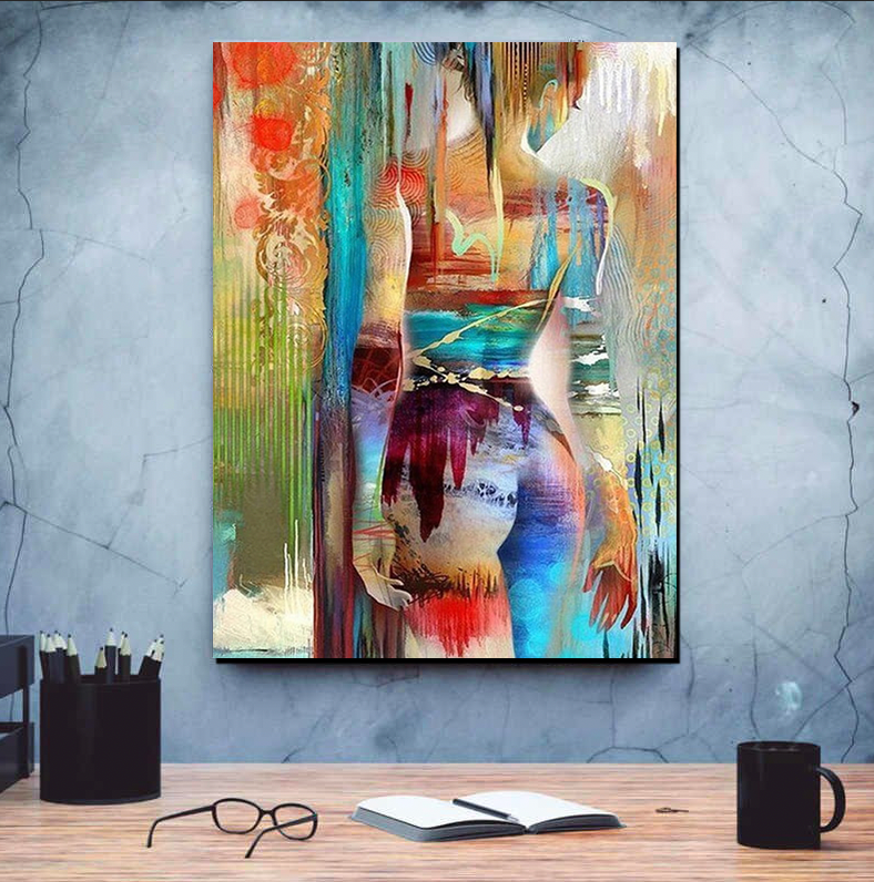 Abstracte vrouw Diamond Painting Planet