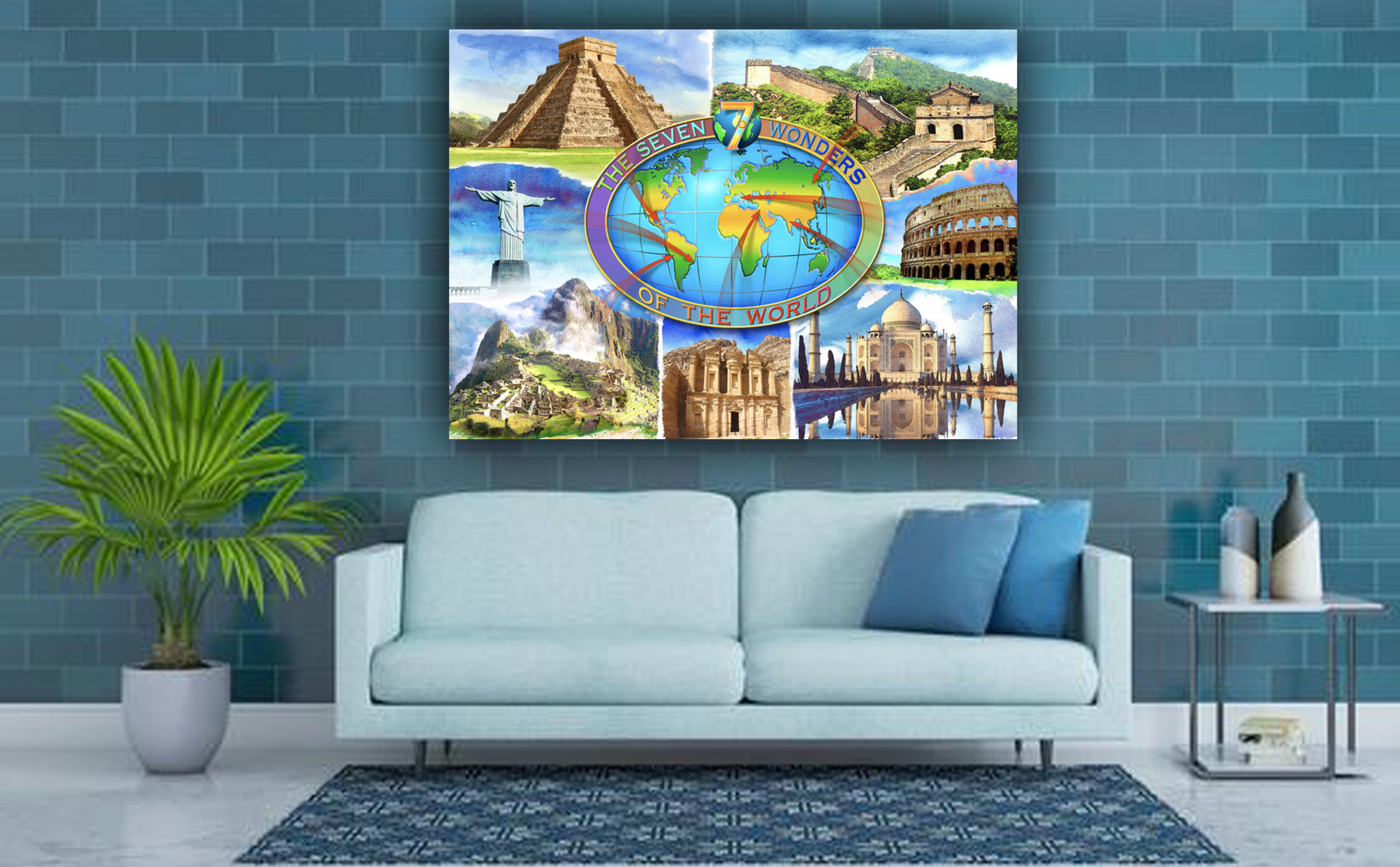 Zeven wereldwonderen Diamond Painting Planet