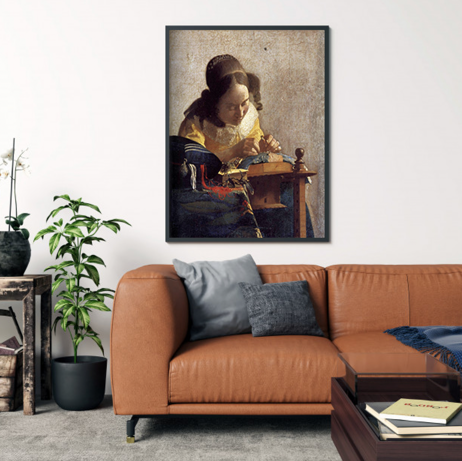 Johannes Vermeer - Kantwerkster EXTRA GROOT (Morgen in huis) Diamond Painting Planet