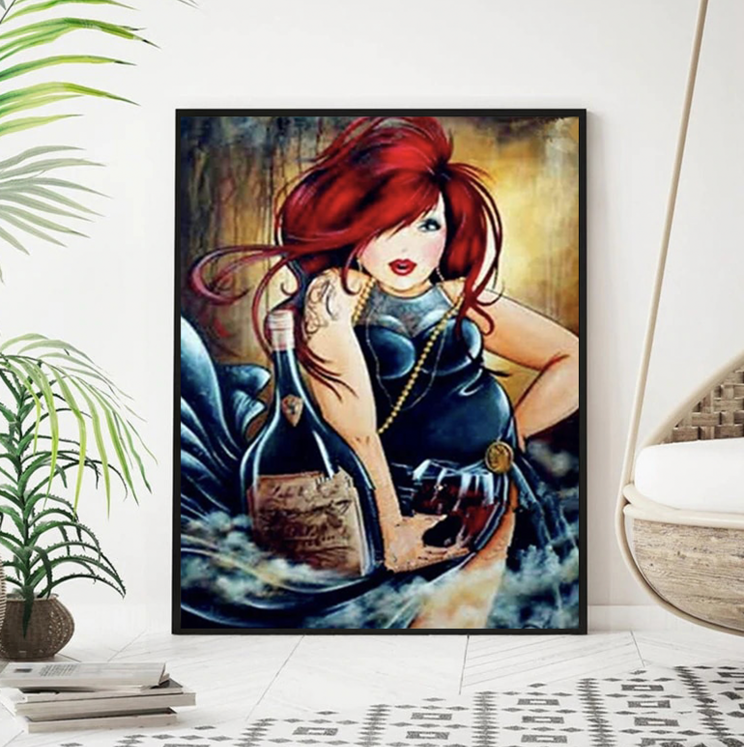 Dikke Dame met rood haar Diamond Painting Planet