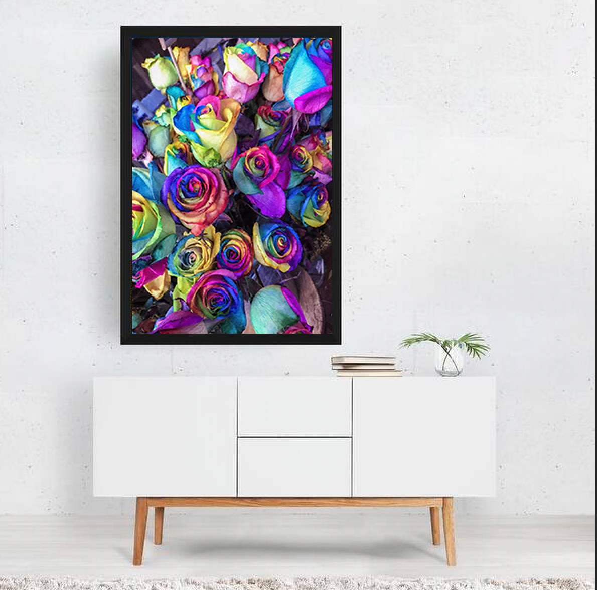 Gekleurde rozen Diamond Painting Planet