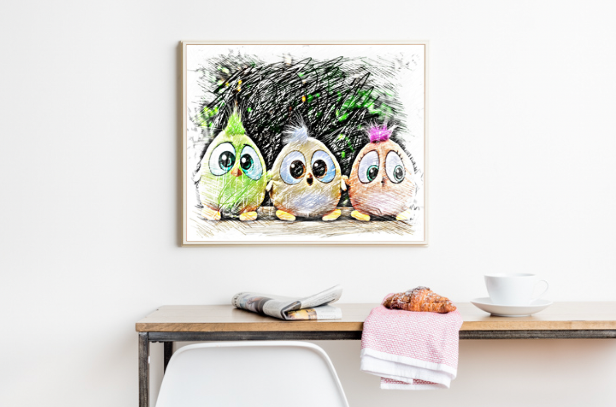 Drie vogeltjes Diamond Painting Planet