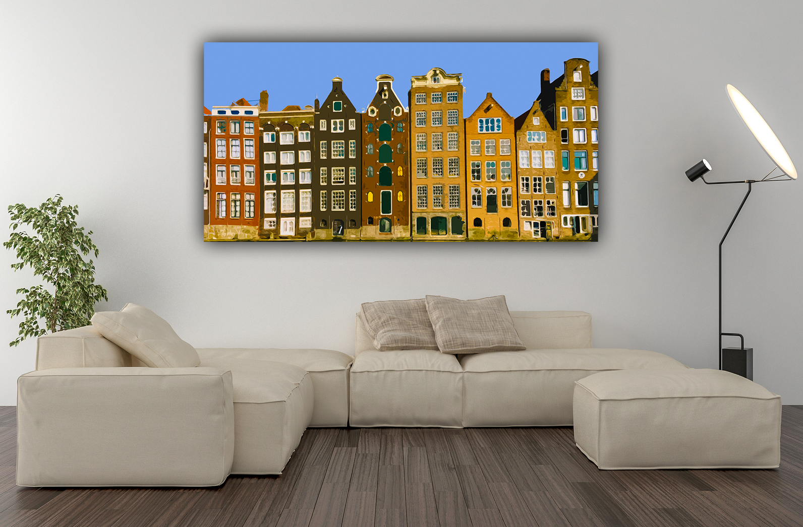 Rijtjeshuizen Amsterdam Diamond Painting Planet