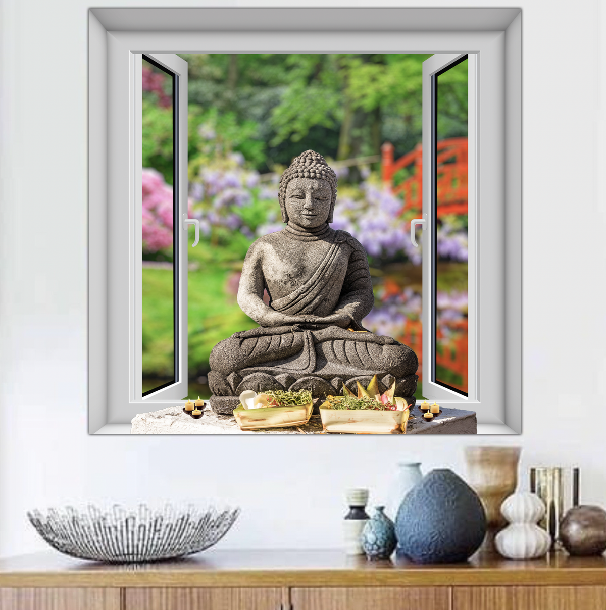 Buddha bij raam Diamond Painting Planet