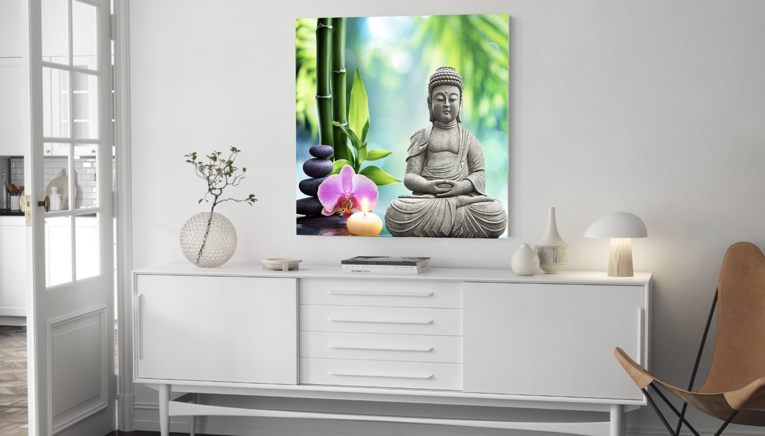 Buddha met kaars Diamond Painting Planet