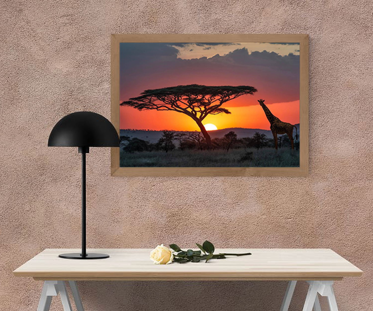 Afrikaanse zonsondergang Diamond Painting Planet