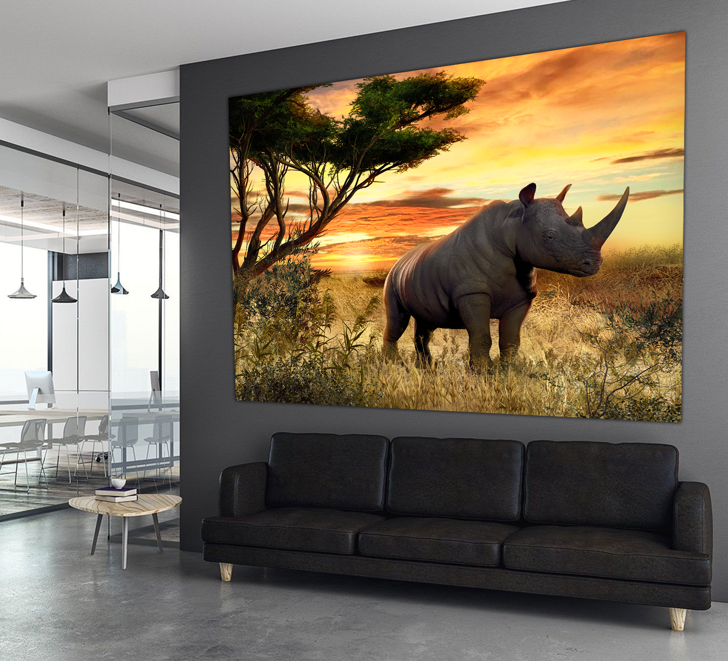 Neushoorn Diamond Painting Planet