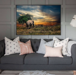 Olifant bij Afrikaanse zonsondergang Diamond Painting Planet