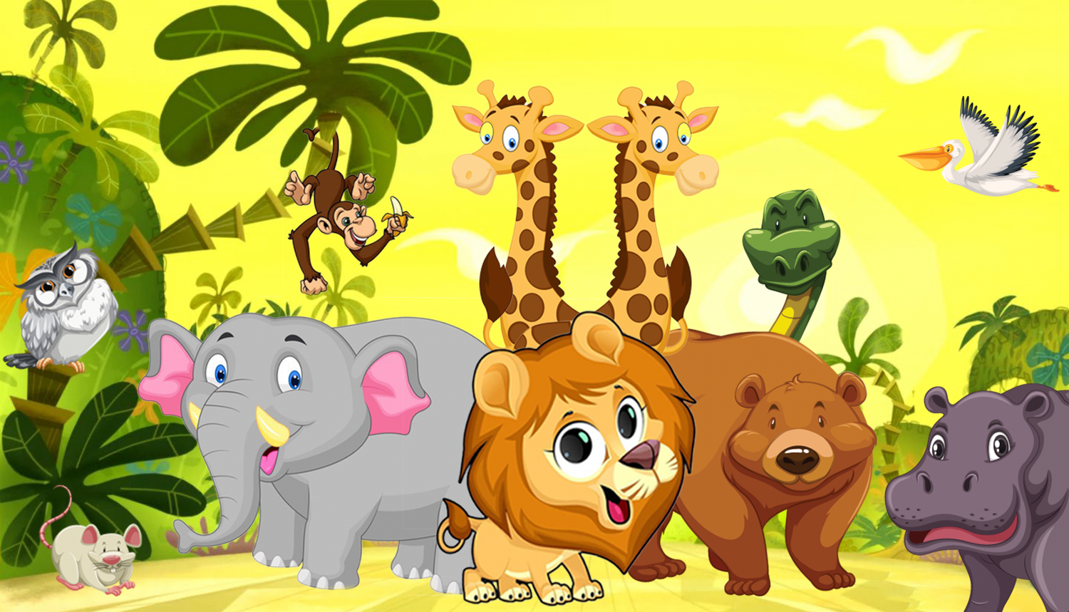 Cartoon dieren Diamond Painting Planet