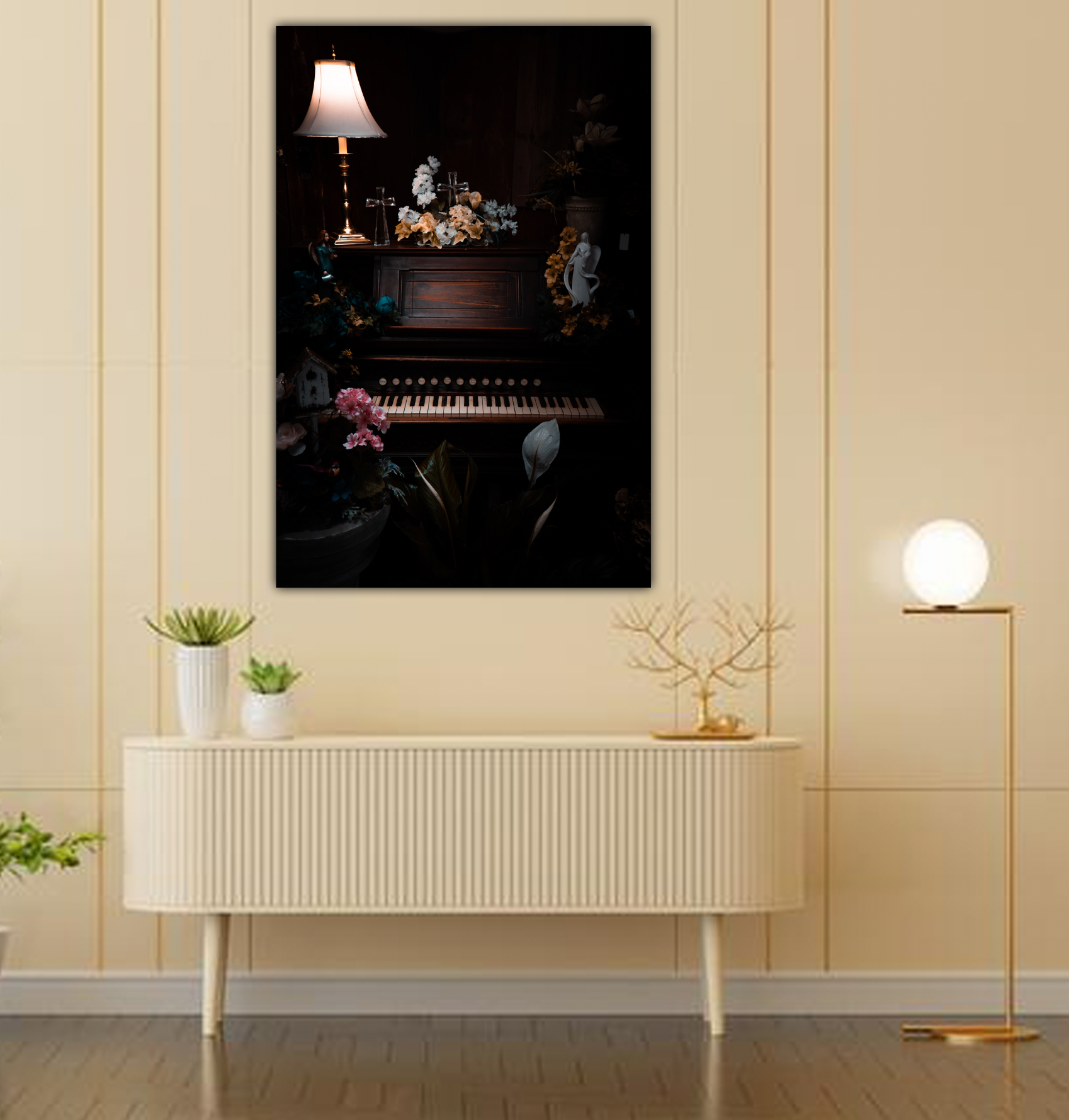 Piano met bloemen Diamond Painting Planet