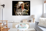 Indiaan met dieren (Copy) Diamond Painting Planet