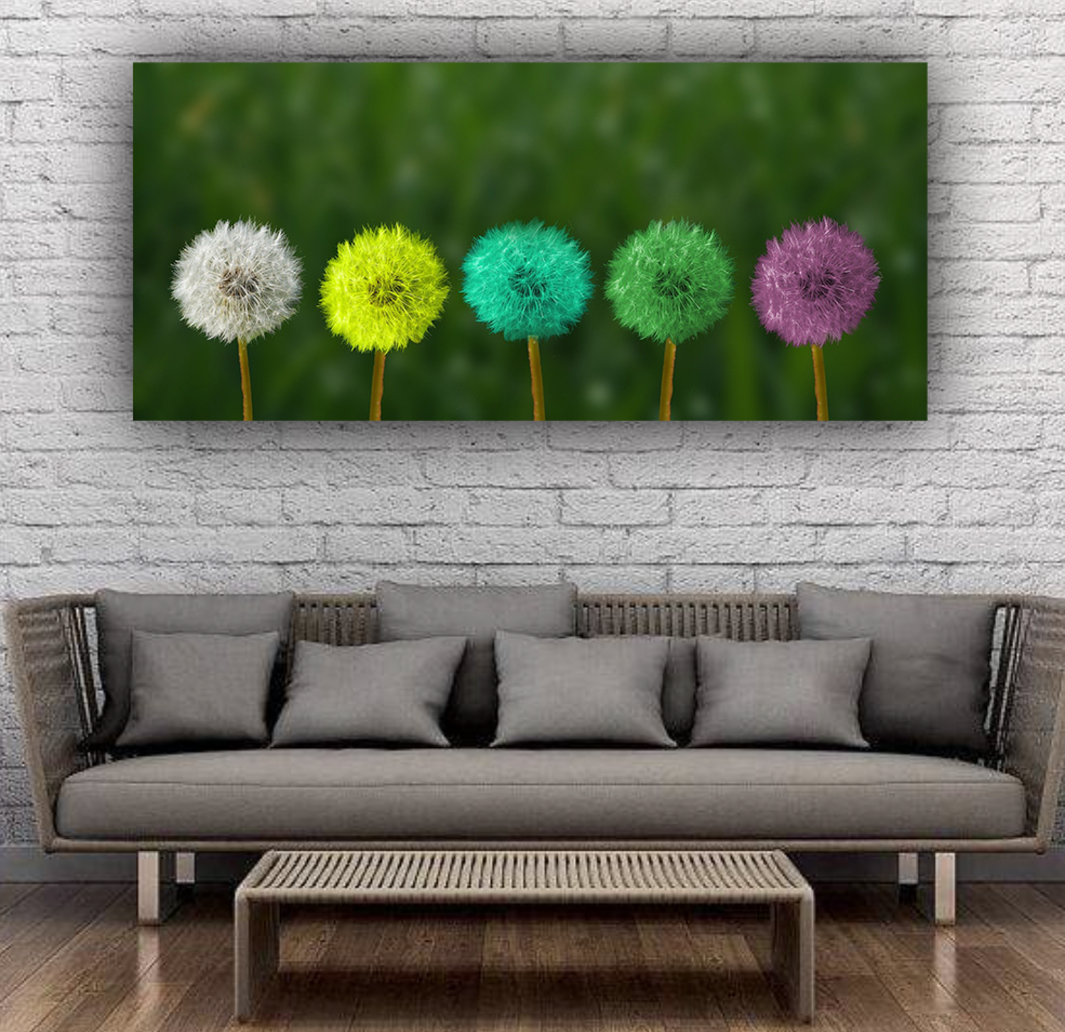 Kleurrijke paardenbloemen Diamond Painting Planet