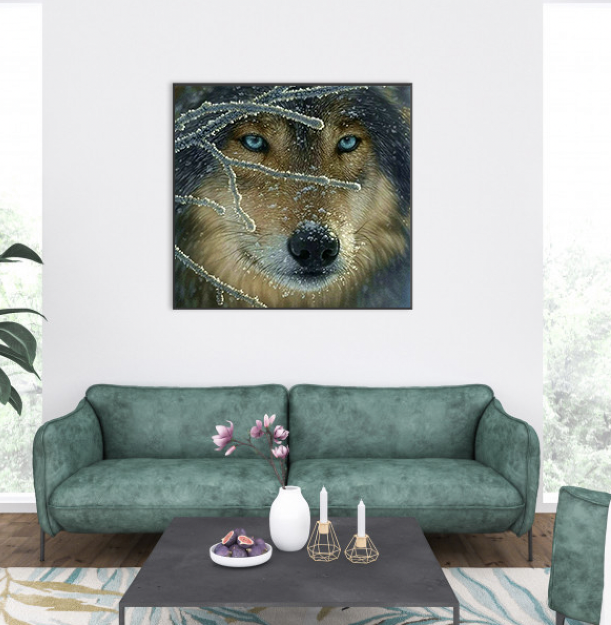 Wolf Diamond Painting Planet